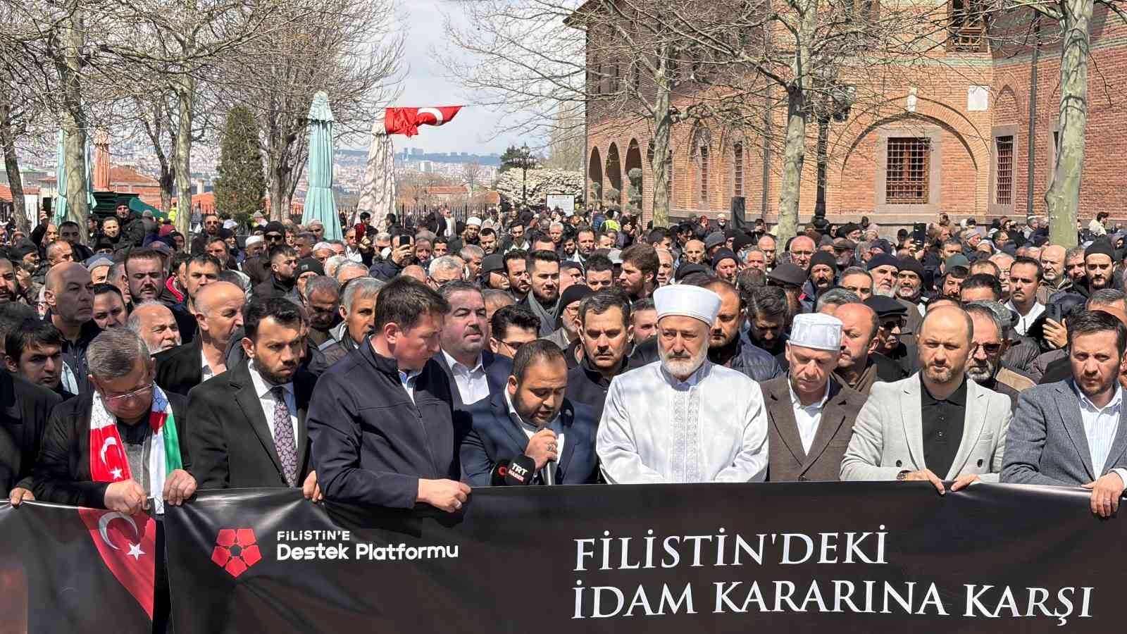 Ankara’da Filistinlilere yönelik idam kararı protesto edildi
