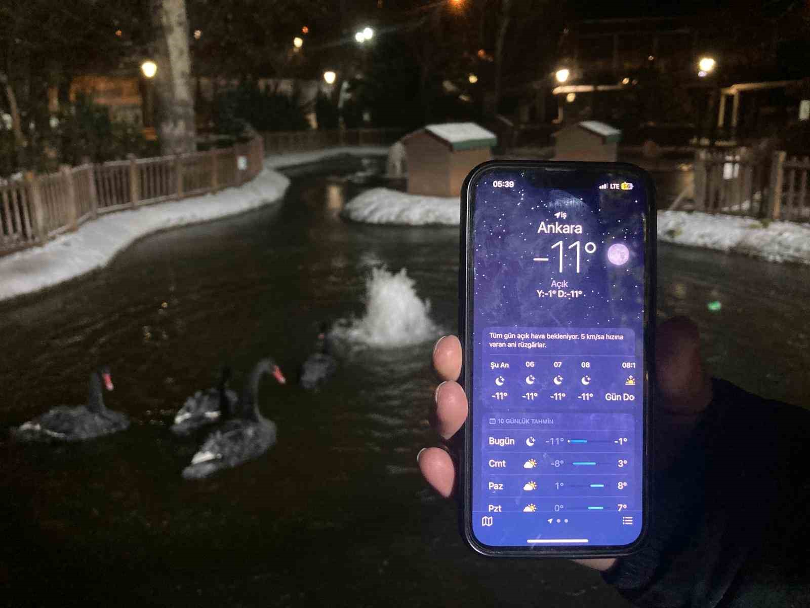 Ankara’da kar yağışının ardından hava sıcaklığı eksi 11 dereceye kadar düştü

