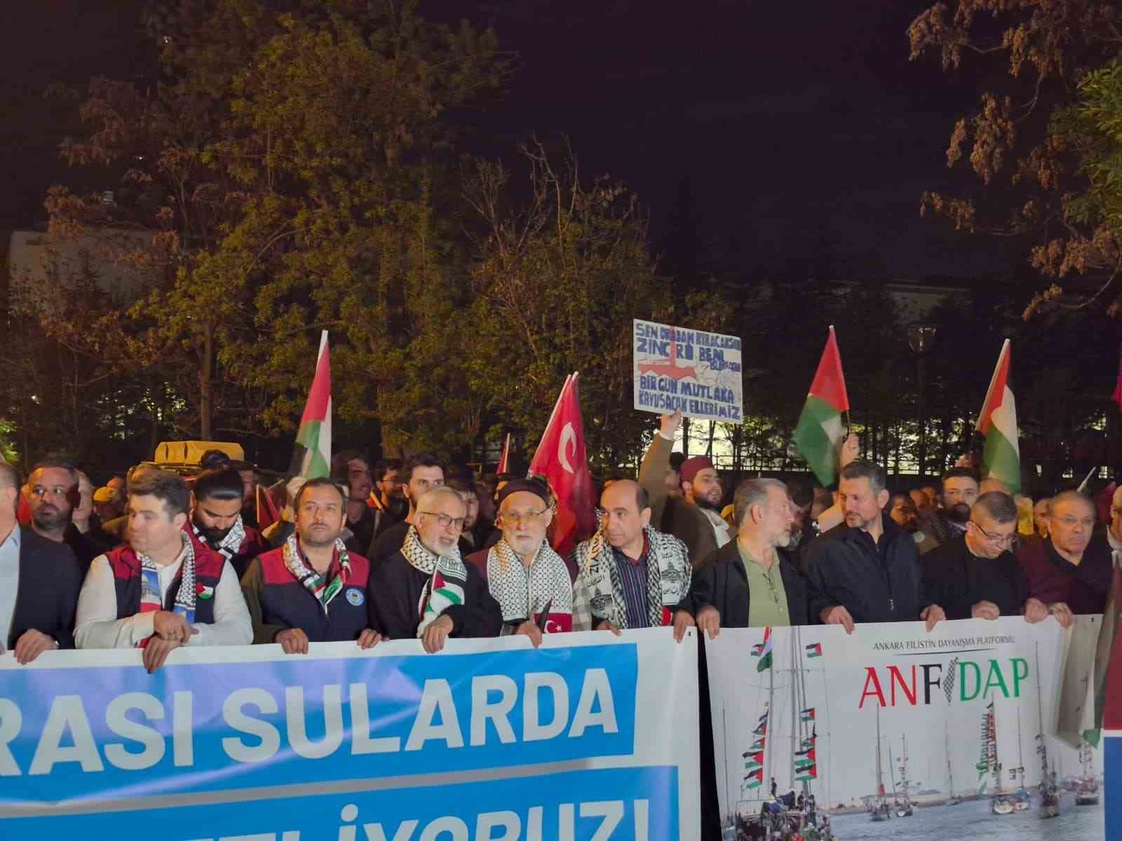 Ankara’da Sumud Filosu eylemi
