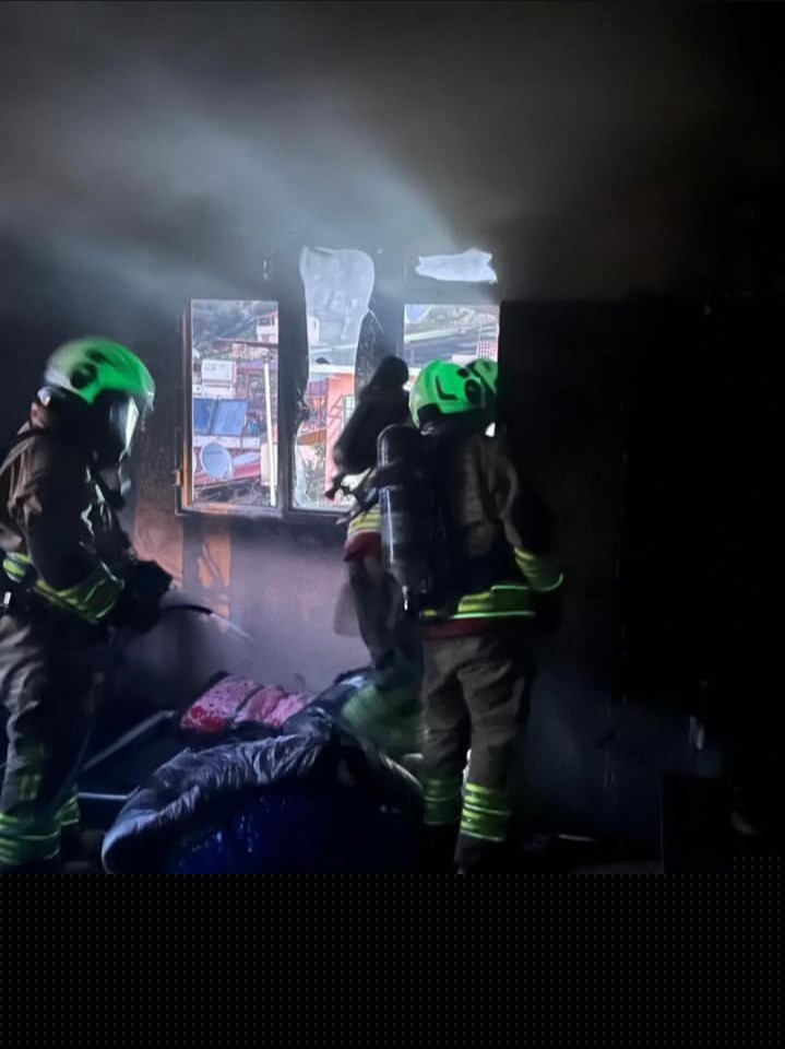 Antakya’da mesken yangını
