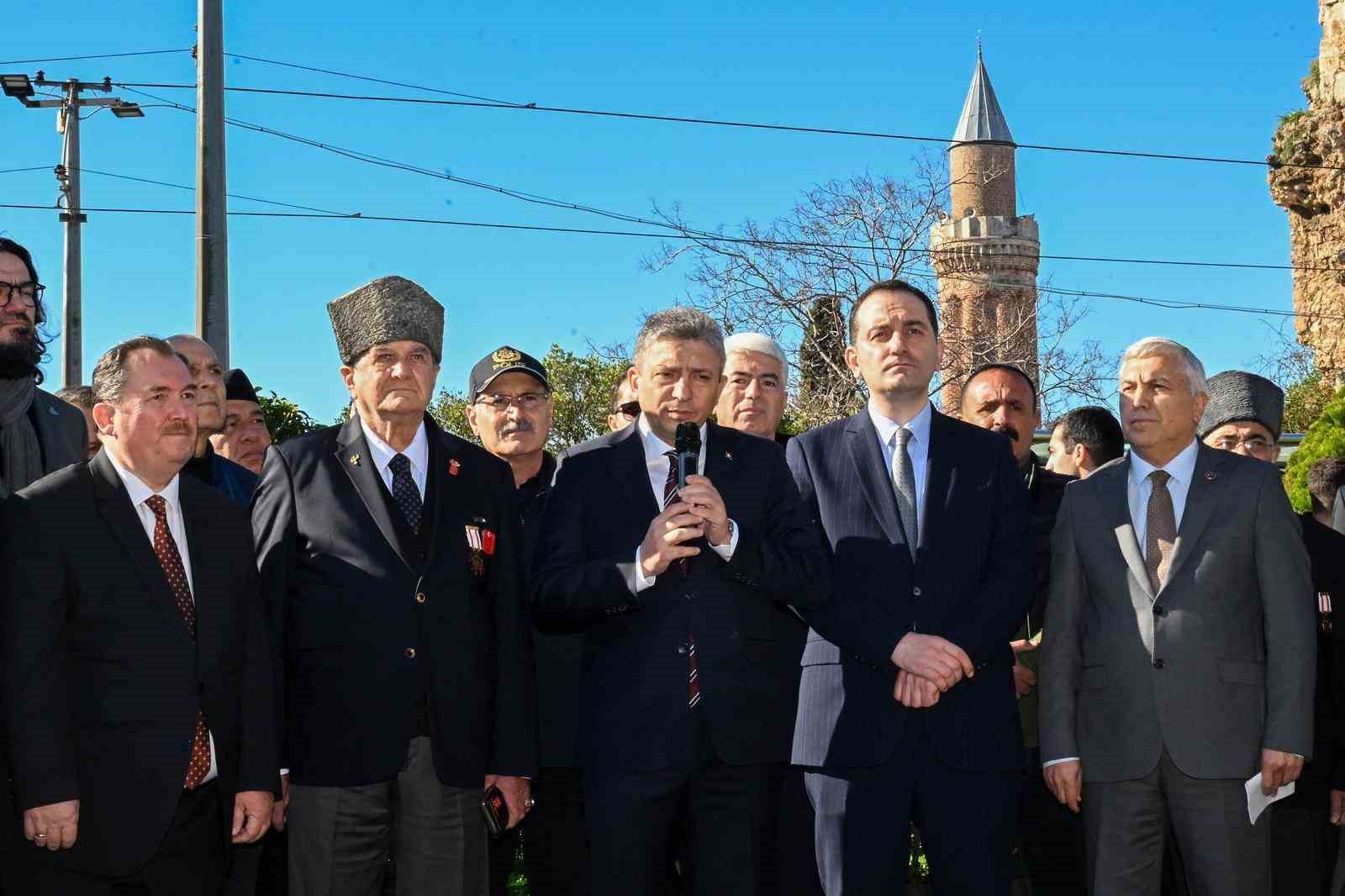 Antalya’nın Kurtuluş Savaşı’nda verdiği ilk sivil şehidi törenle anıldı
