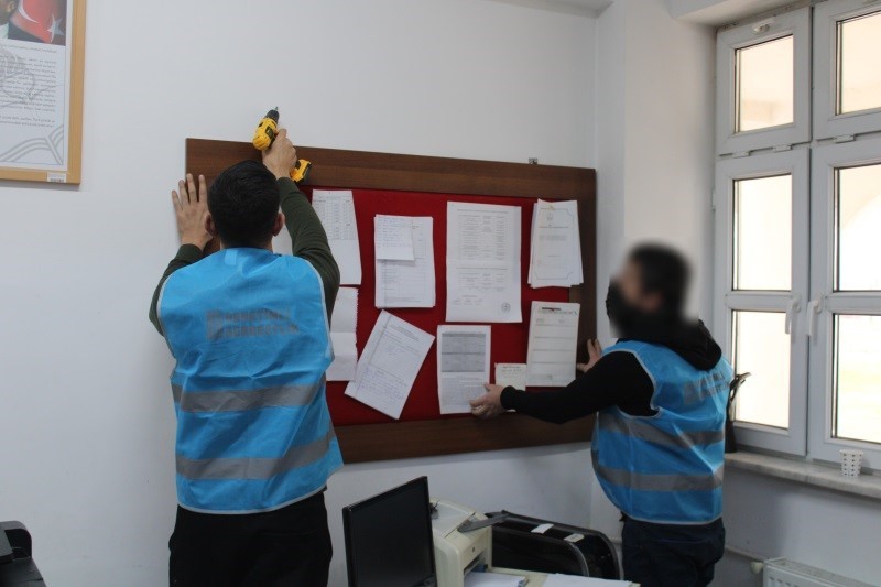 Ara tatilde okulların bakımlarını yükümlüler yapıyor
