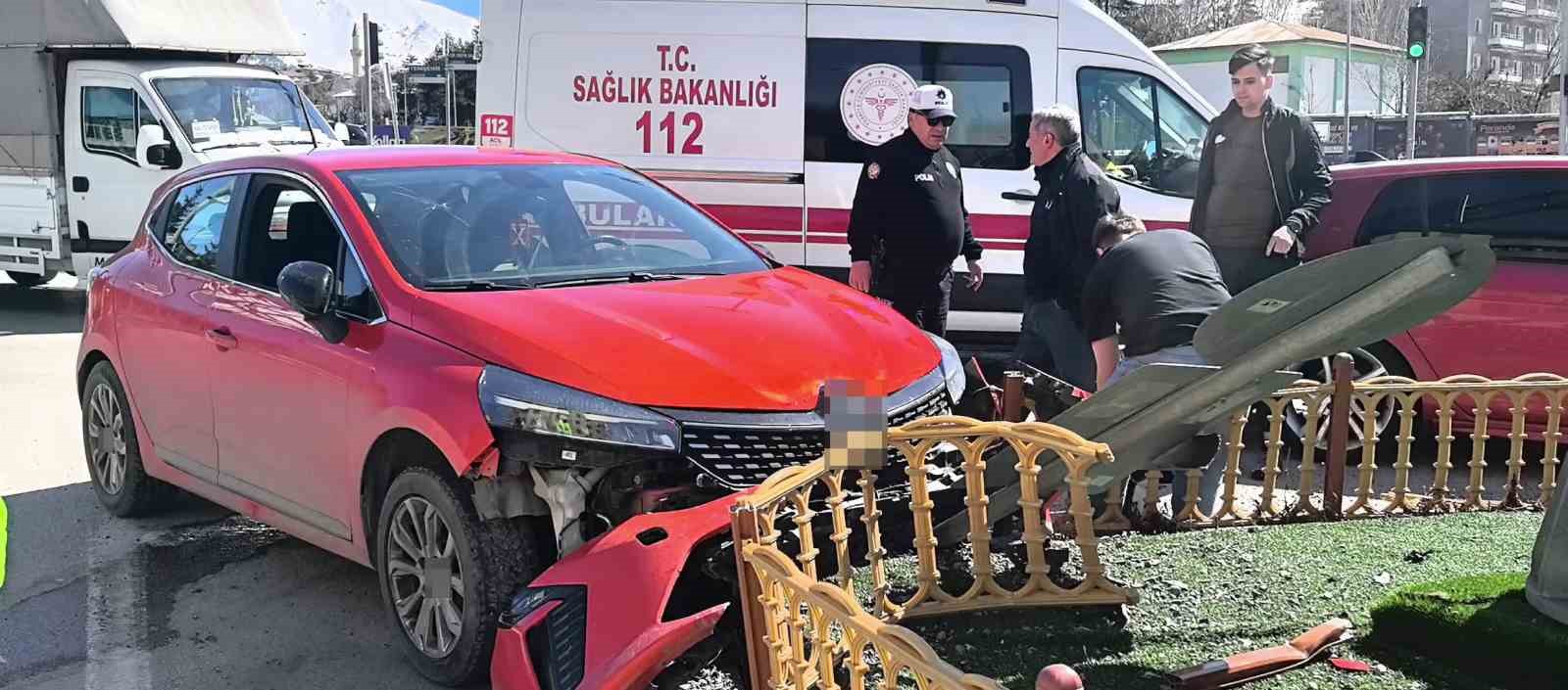 Araç içerisindeki köpek üzerine atlayınca direksiyon hakimiyetini kaybetti
