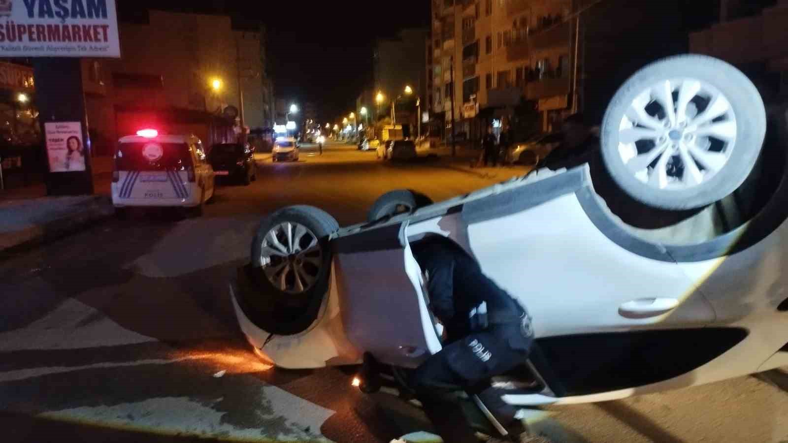 Arsuz’da ters dönen otomobilin sürücüsü yaralandı
