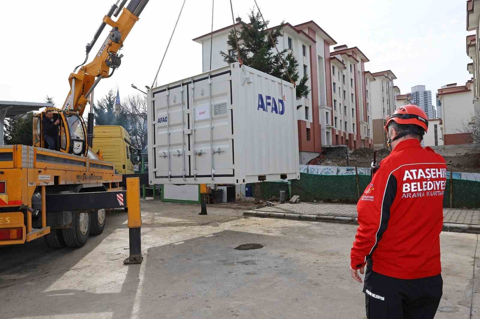 Ataşehir Belediyesinden deprem riskine karşı önemli adım: İki mahalleye daha deprem konteyneri
