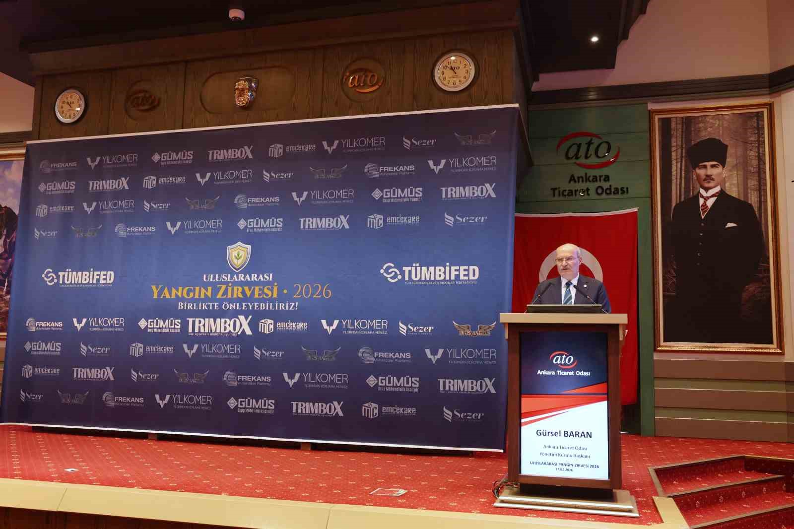 ATO Başkanı Baran: "Büyük ölçekli yangın yaşayan işletmelerin yaklaşık yüzde 40’ı faaliyetlerine geri dönemiyor"
