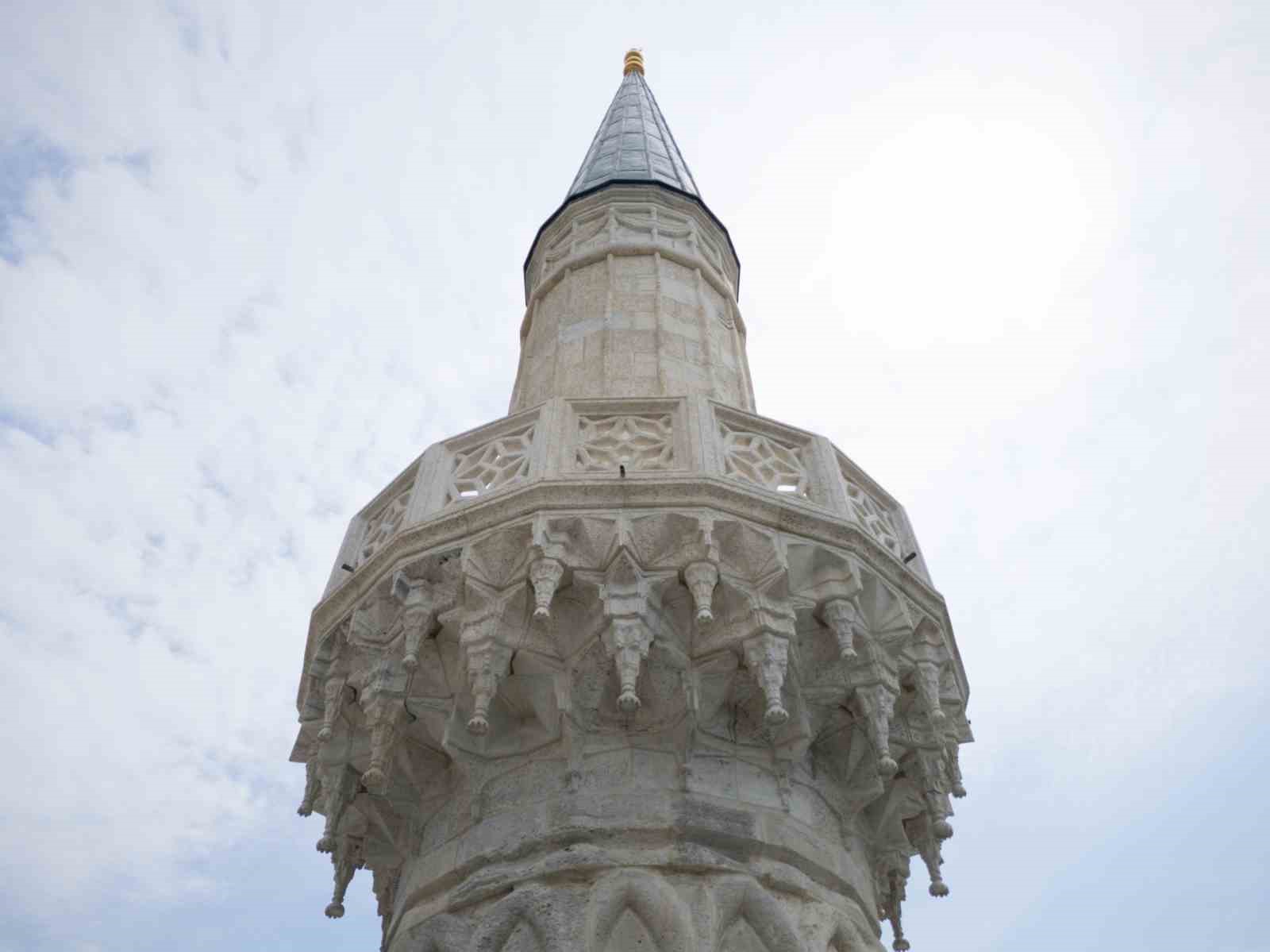 Ayasofya’nın kuzeydoğu minaresinde restorasyon tamamlandı

