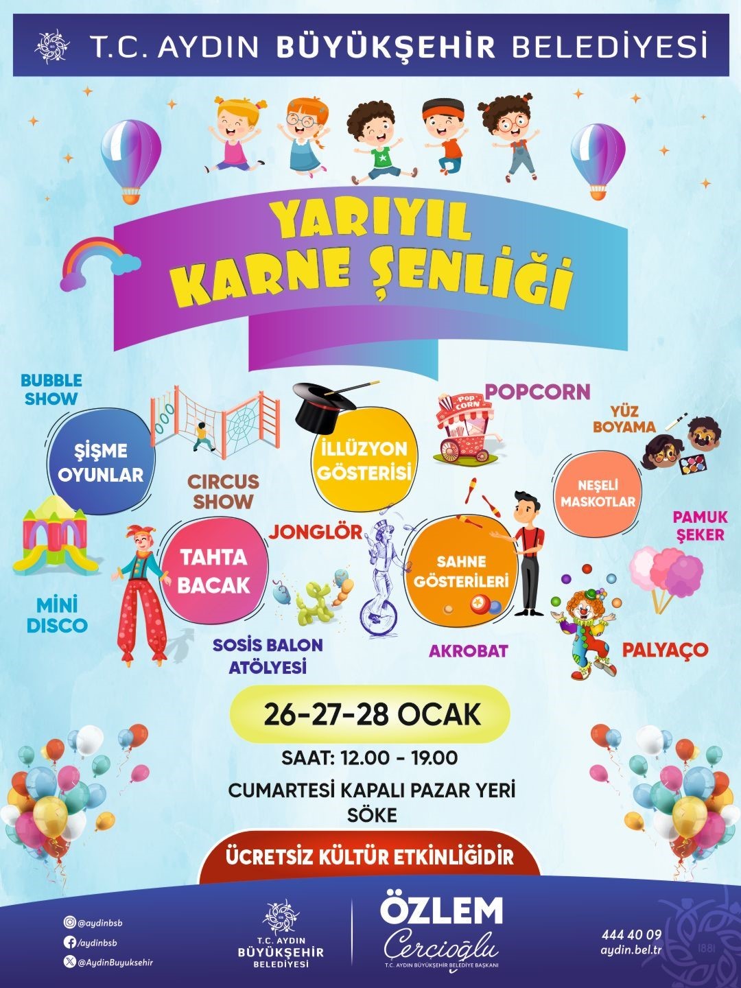 Aydın Büyükşehir Belediyesi’nden çocuklara yarıyıl tatili hediyesi
