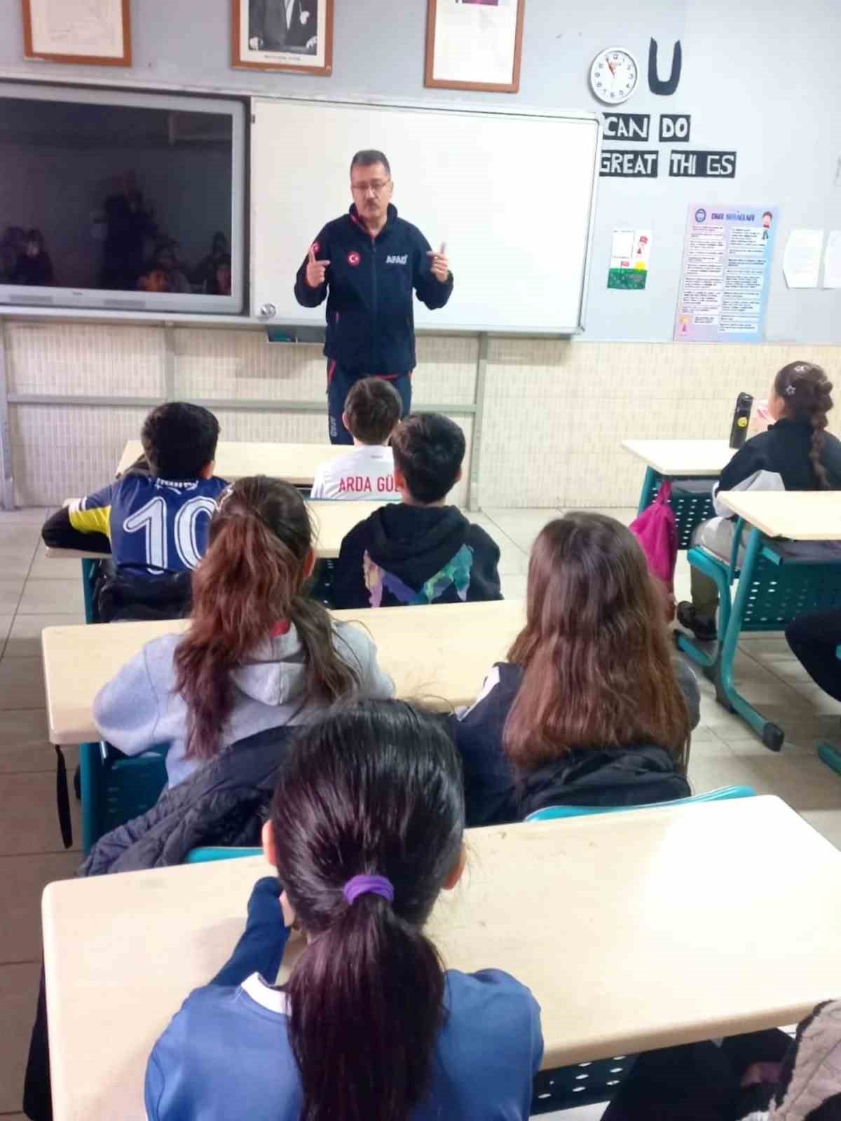 Aydın’da öğrencilere afet eğitimi
