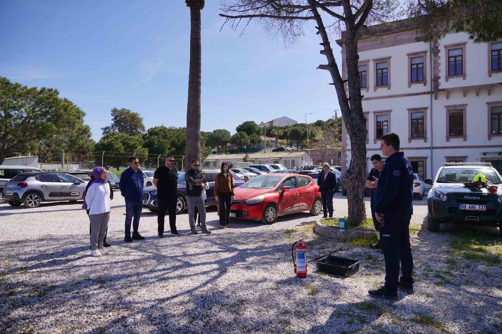 Ayvalık’ta yangınlara karşı tatbikat
