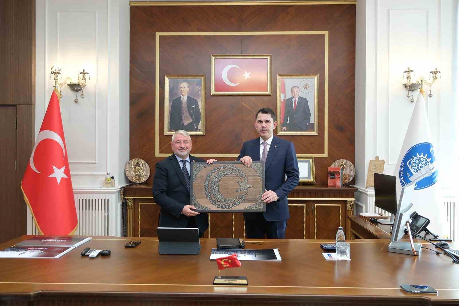 Bakan Murat Kurum’dan Çorum Belediyesi’ne ziyaret
