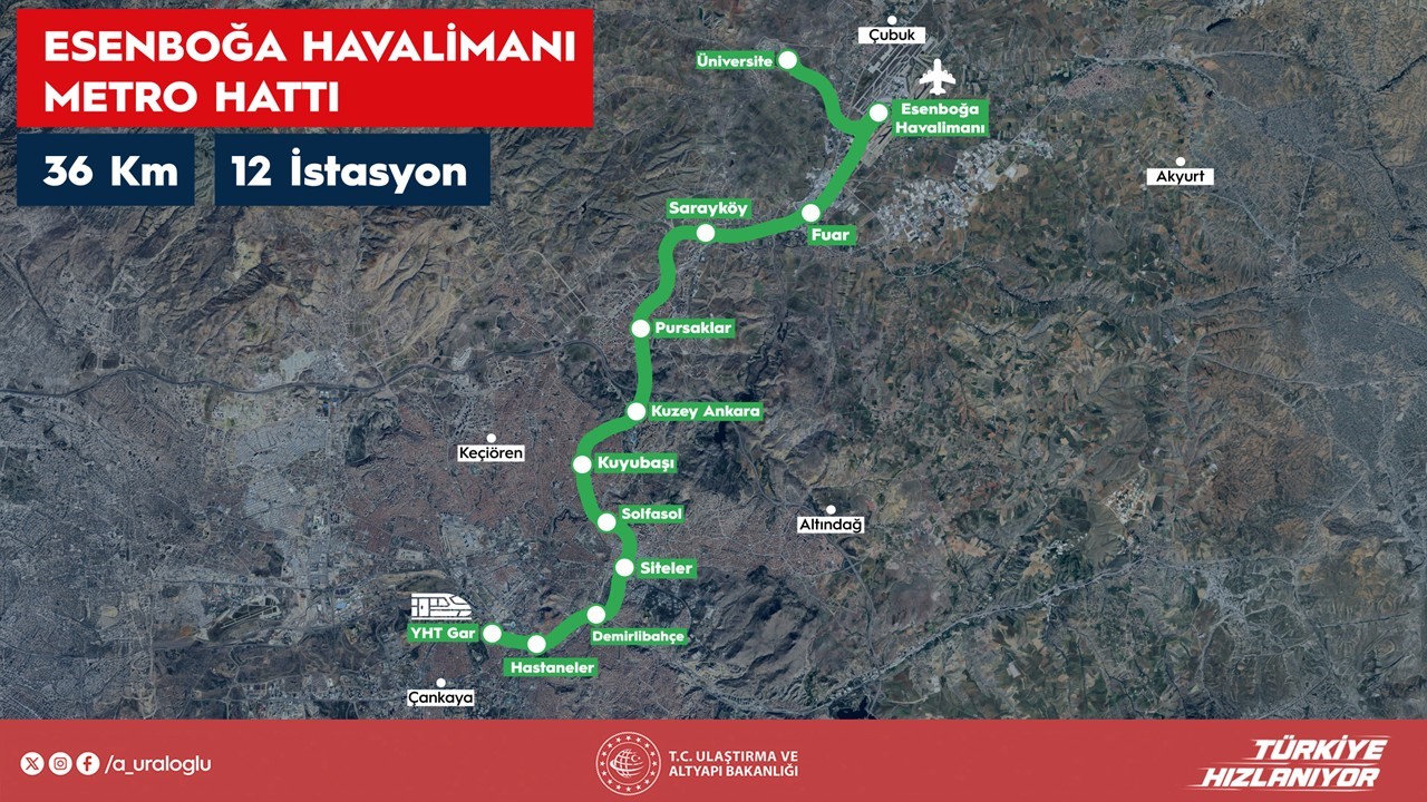 Bakan Uraloğlu: "Ankara’da YHT Gar’dan Esenboğa’ya, üniversite alanına kadar gidecek olan bir hat olacak"
Bakan Uraloğlu: "Ankara’da YHT Gar’dan Esenboğa’ya, üniversite alanına kadar gidecek olan bir hat olacak"