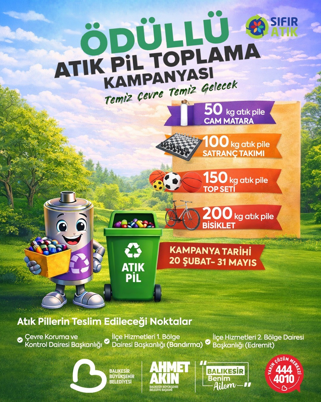 Balıkesir Büyükşehirden ödüllü "Sıfır Atık Projesi"
Balıkesir Büyükşehirden ödüllü "Sıfır Atık Projesi"