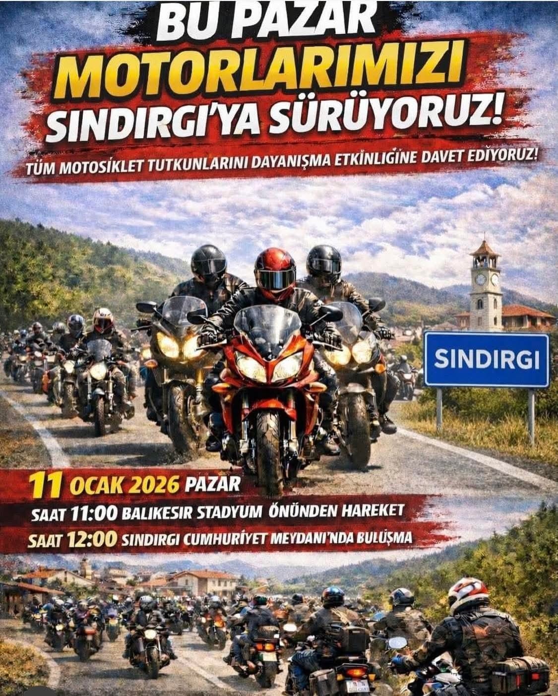 Balıkesirli motosikletçiler Sındırgı’da buluşuyor
Balıkesirli motosikletçiler Sındırgı’da buluşuyor