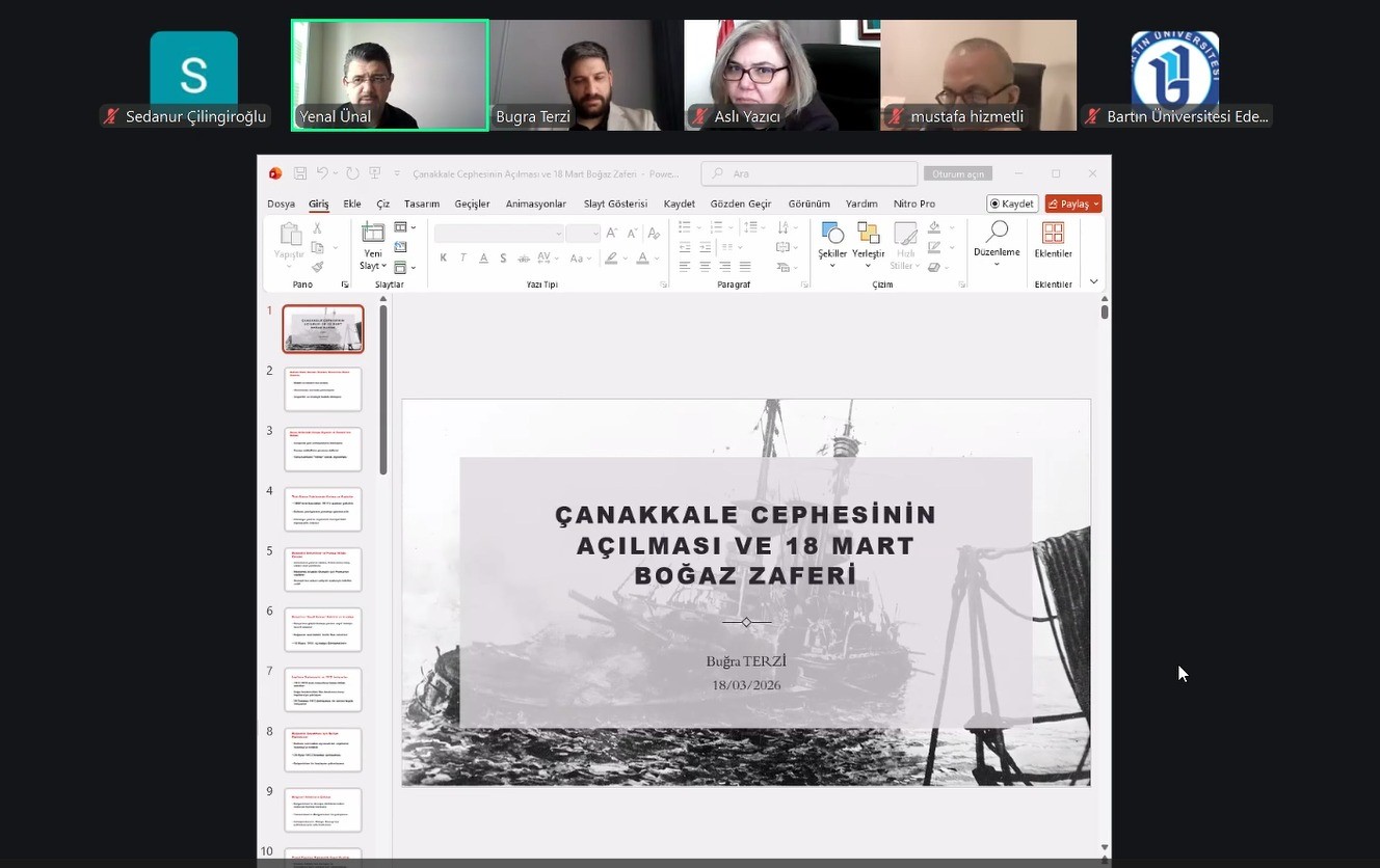 BARÜ’de Çanakkale Cephesi ve 18 Mart Boğaz Zaferi anlatıldı
