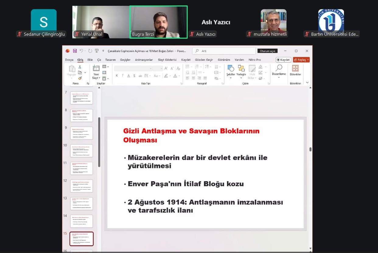 BARÜ’de Çanakkale Cephesi ve 18 Mart Boğaz Zaferi anlatıldı
