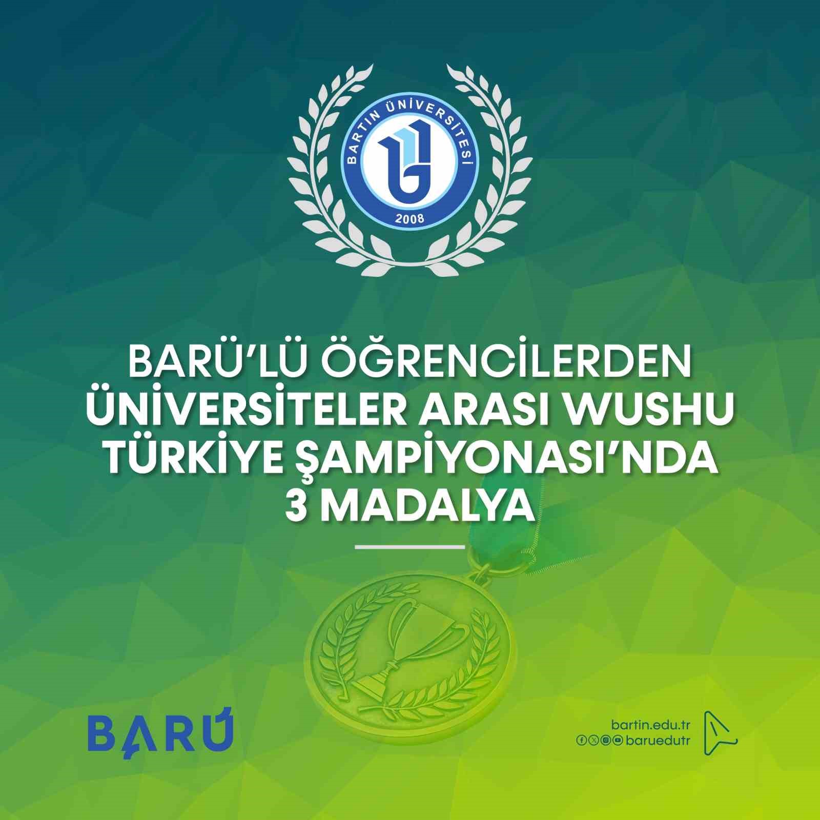 BARÜ’lü öğrencilerden Üniversiteler Arası Wushu Türkiye Şampiyonası’nda 3 madalya
