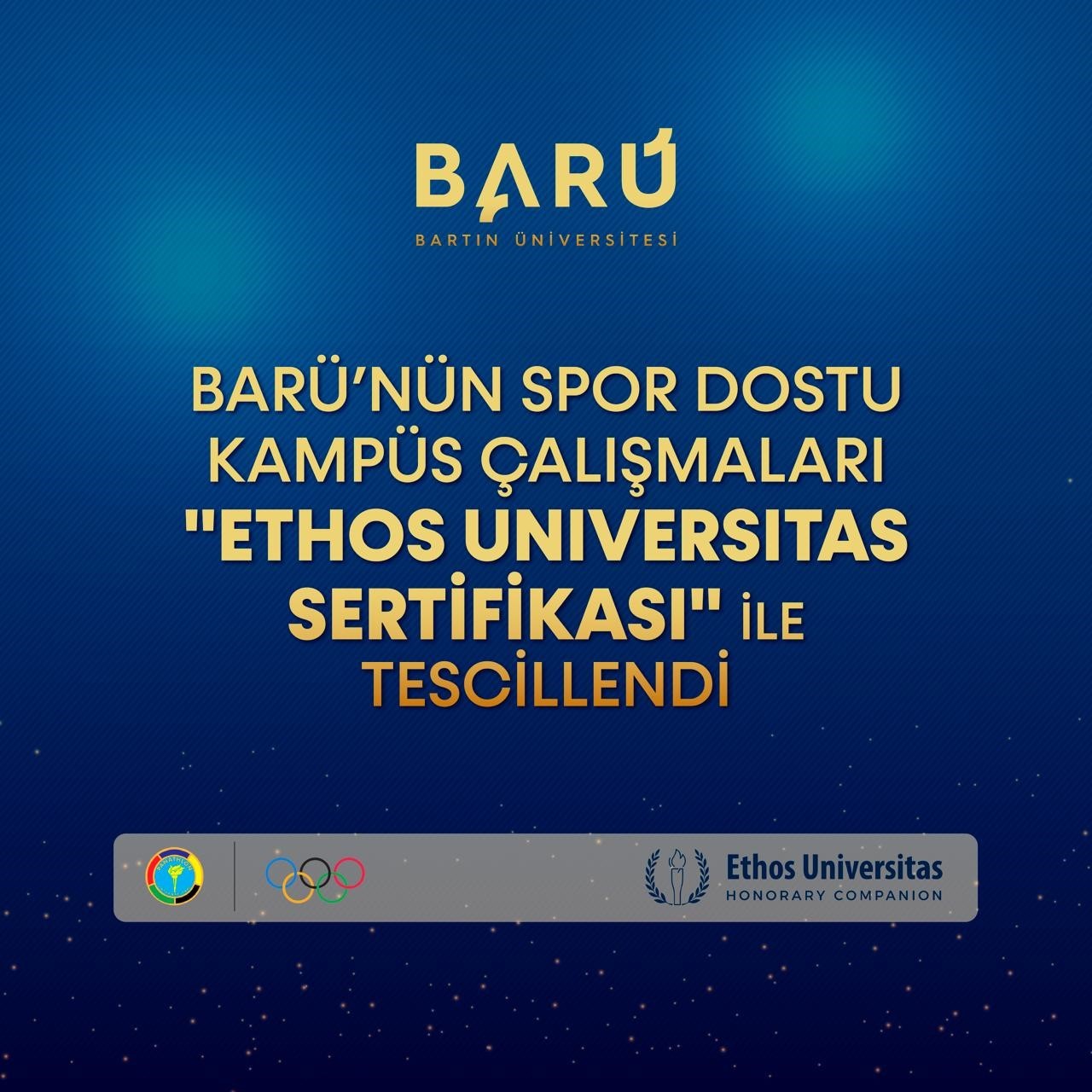 BARÜ’nün spor dostu kampüs çalışmaları "Ethos Universitas Sertifikası" ile tescillendi
BARÜ’nün spor dostu kampüs çalışmaları "Ethos Universitas Sertifikası" ile tescillendi