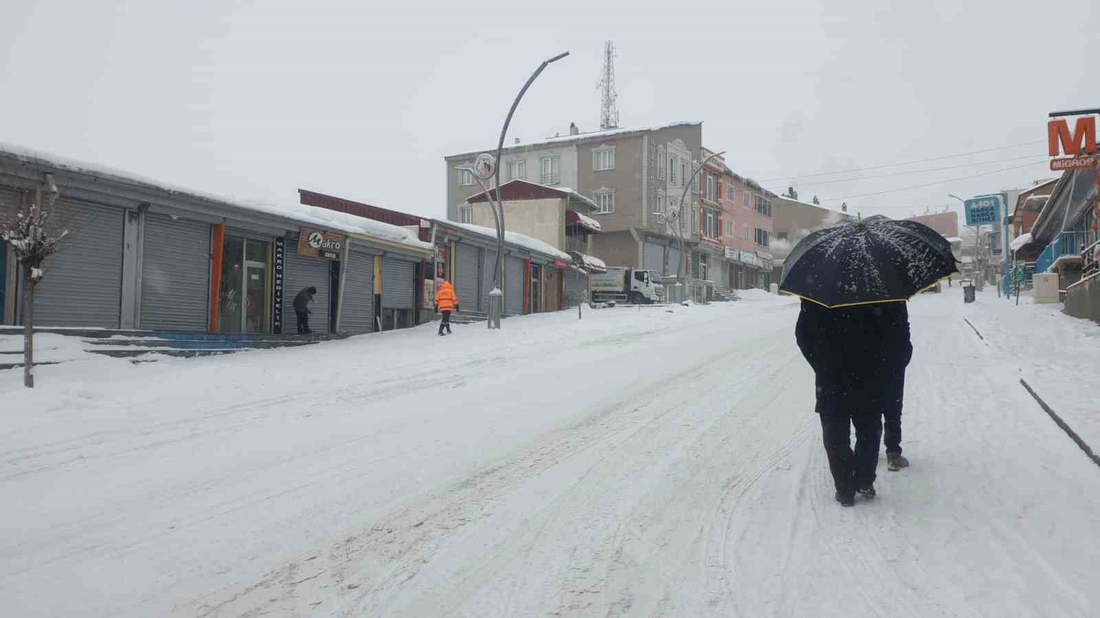 Başkale’de kar yağışı
