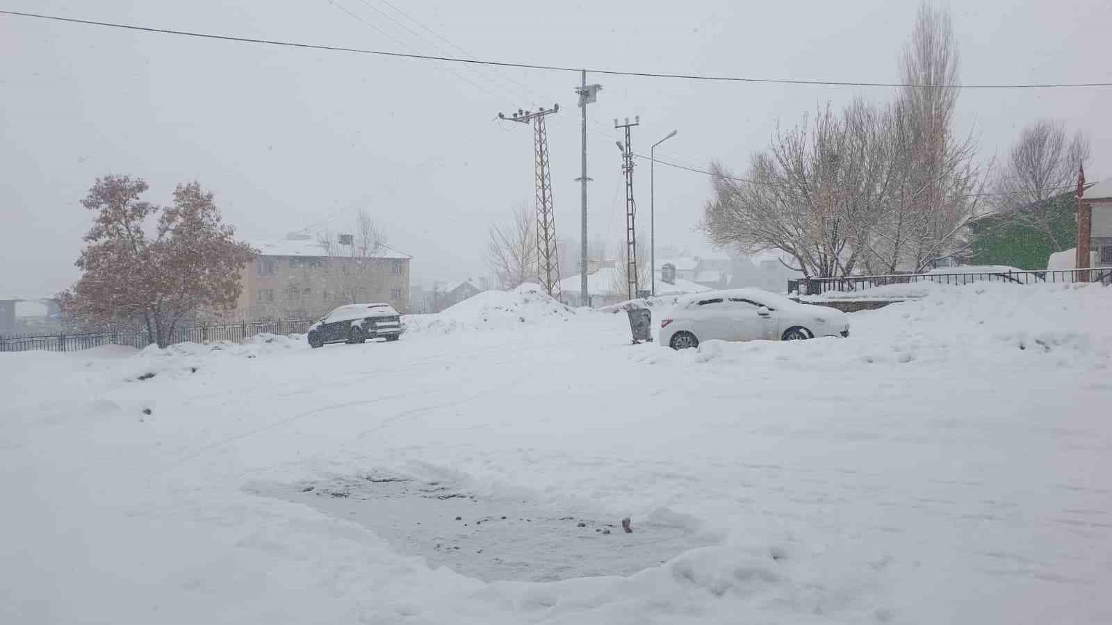 Başkale’de kar yağışı
