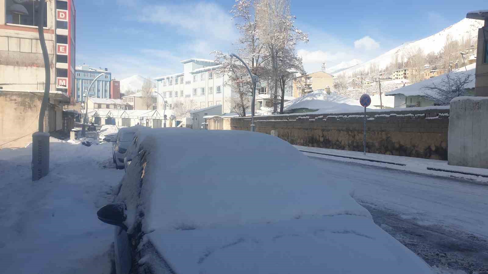 Başkale’de kar yağışı
