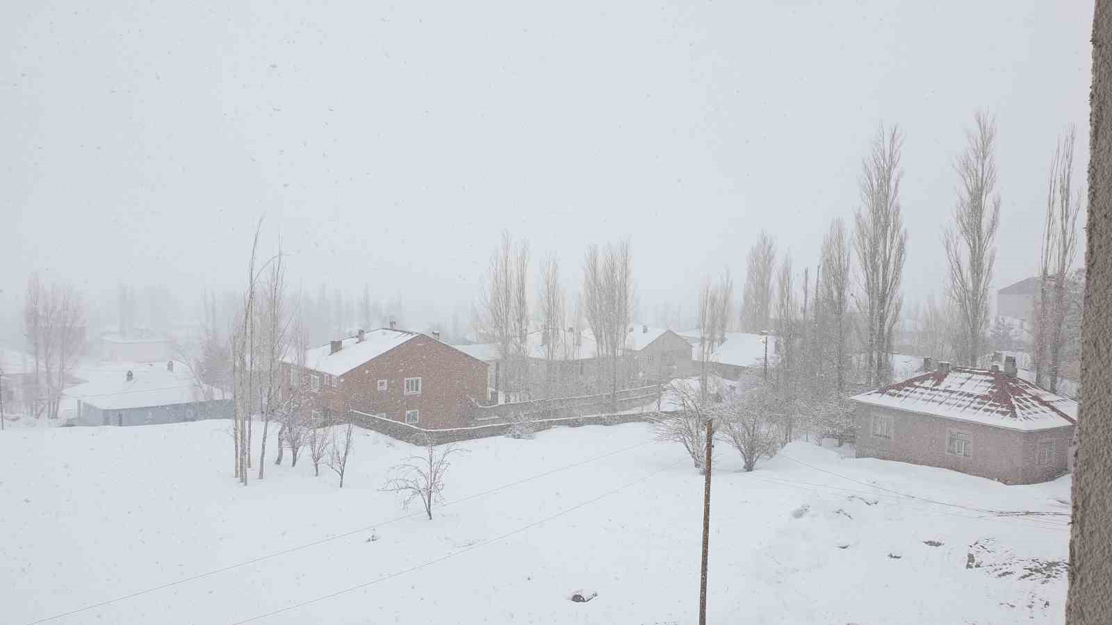 Başkale’de kar yağışı
