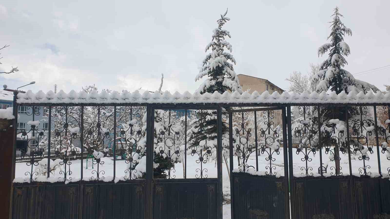 Başkale’de nisan ayında kar yağışı
