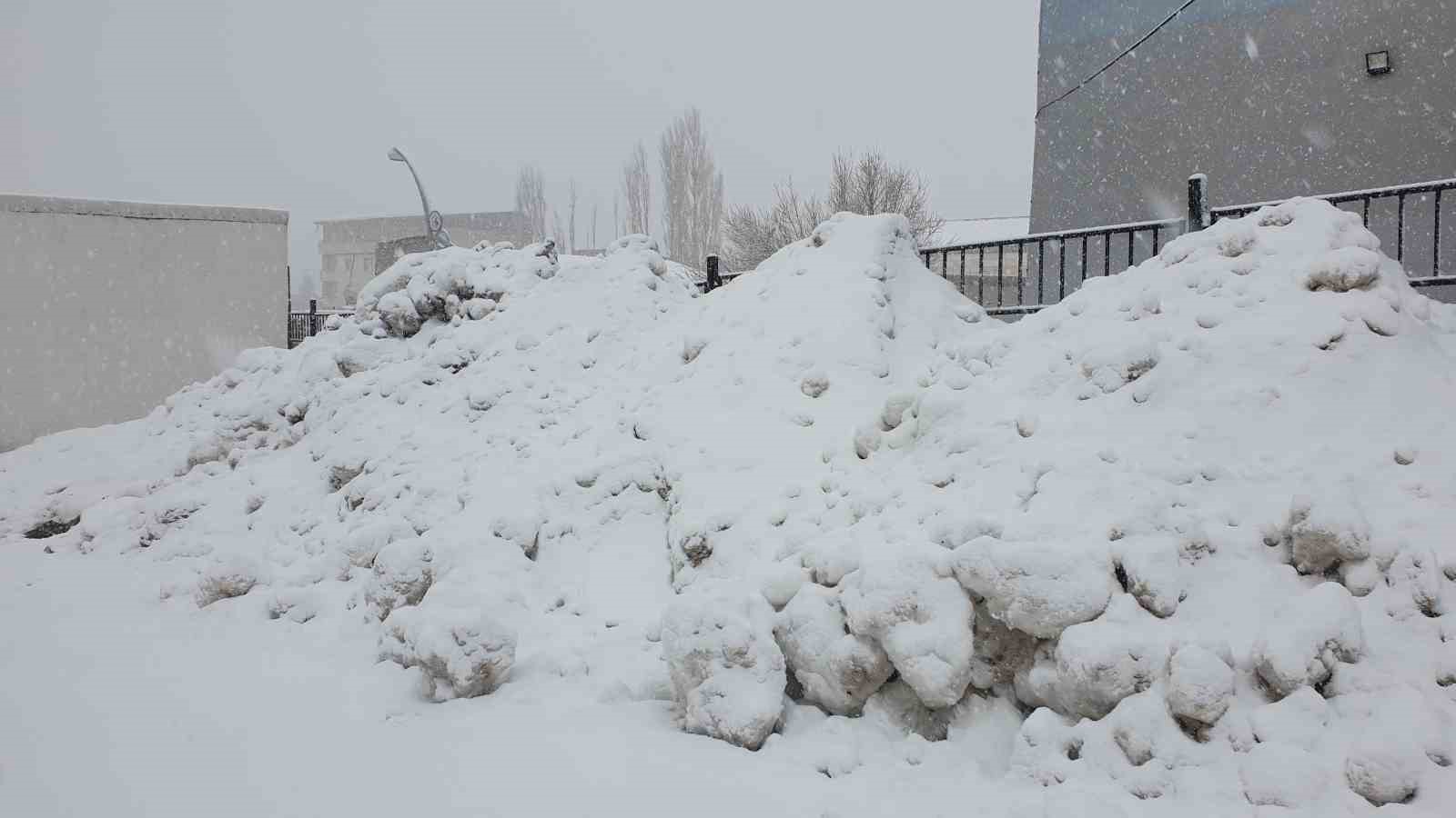 Başkale’de yoğun kar yağışı

