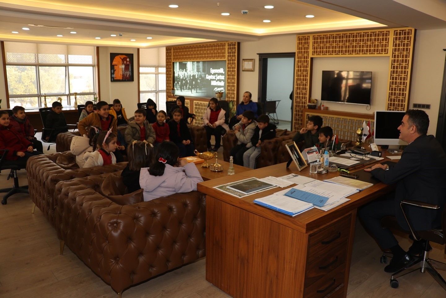 Başkan Arıcı, ilkokul öğrencilerini ağırladı
