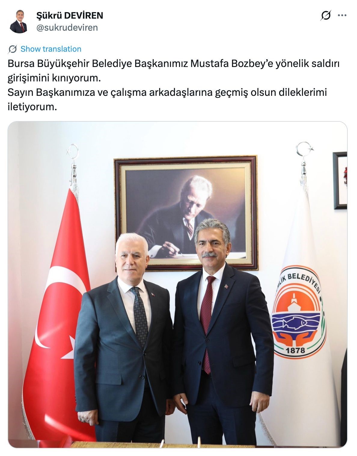 Başkan Bozbey’e saldırıya siyasi tepki: Destek mesajları peş peşe geldi
