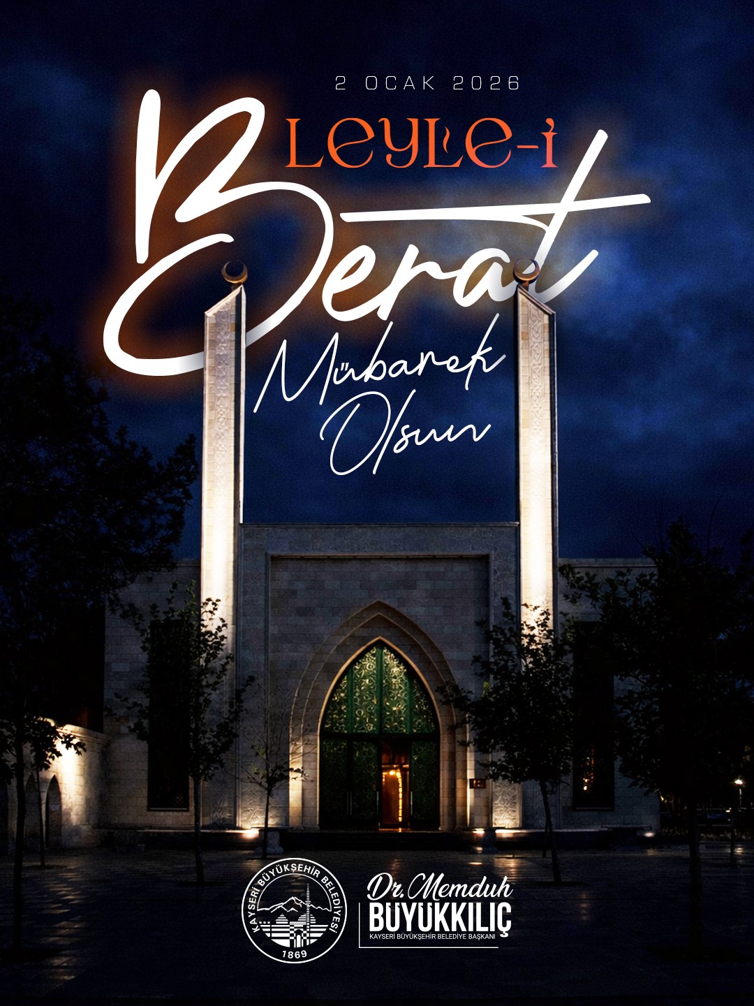 Başkan Büyükkılıç: "Af ve rahmet kapıları açılan bu mübarek günün kıymetini bilmemiz"
