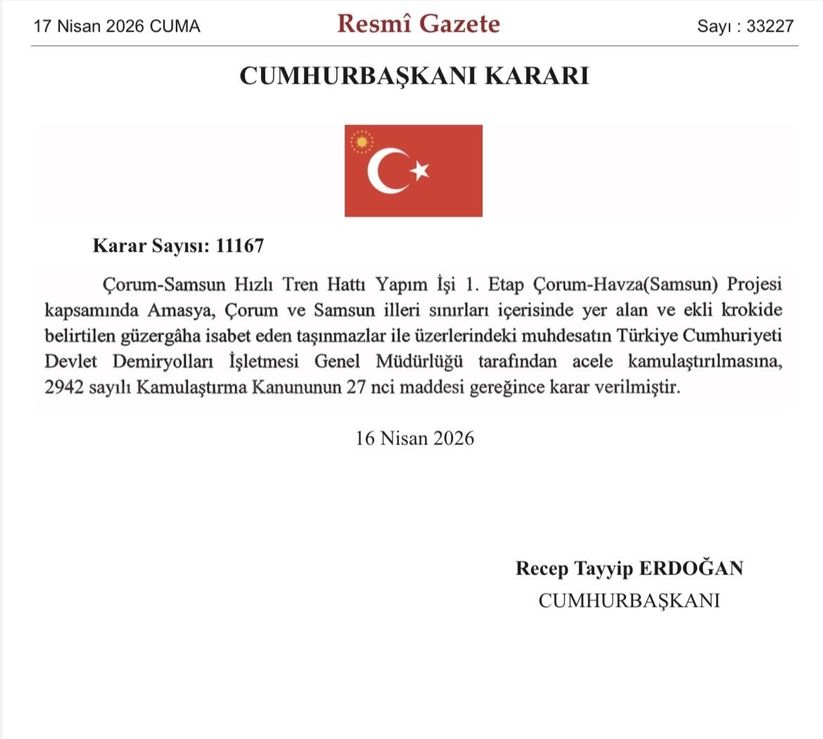 Başkan Doğan: "Çorum-Samsun Hızlı Tren Hattı, yeni bir dönemin kapısını aralayacak"
