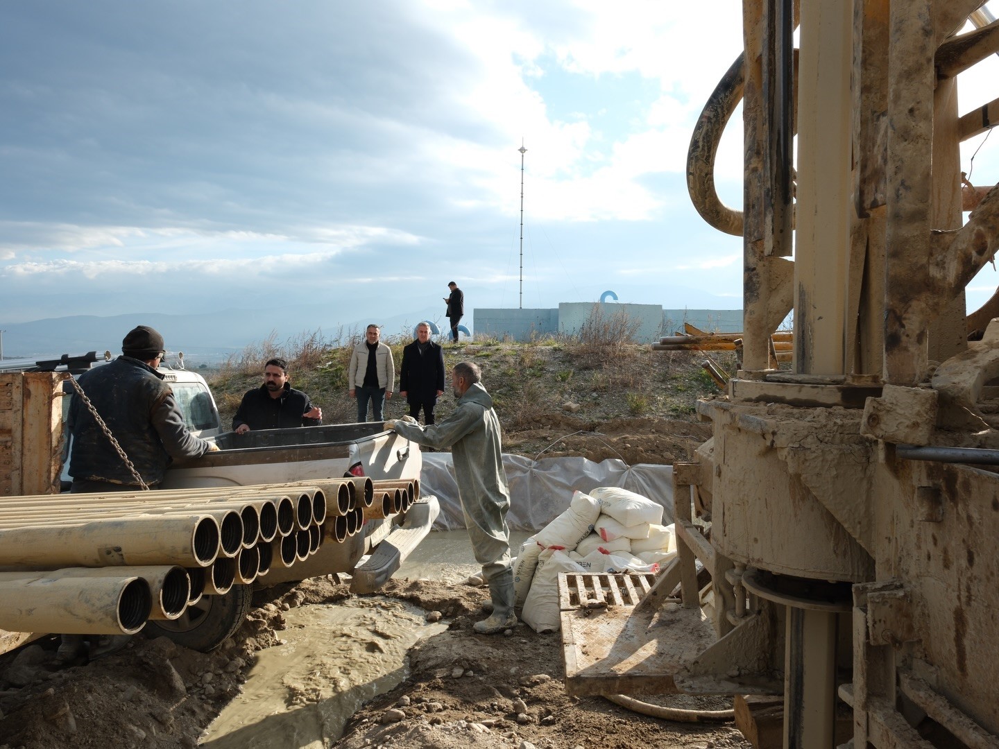 Başkan Erol, sondaj çalışmalarını inceledi
