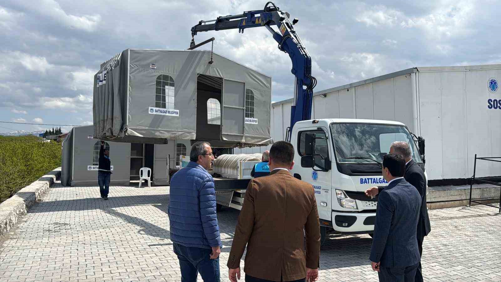 Başkan Taşkın taziye hizmetlerinin merkezinde inceleme yaptı
