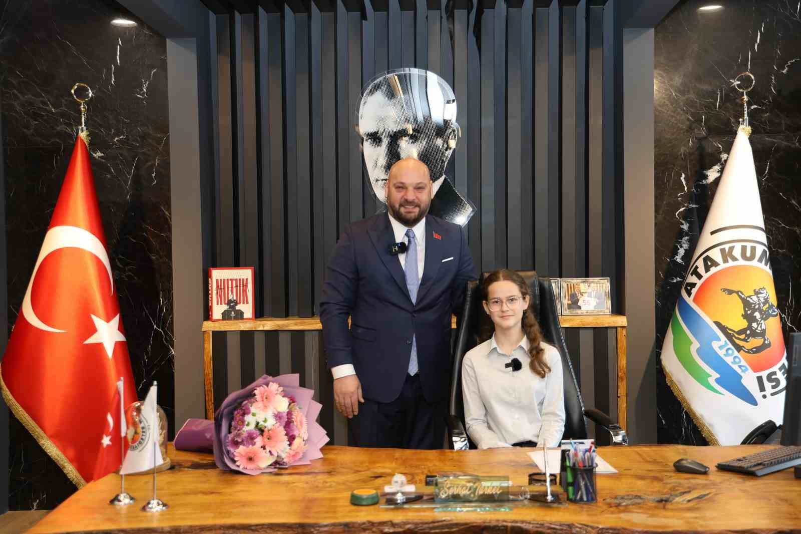 Başkan Türkel, makam koltuğunu Melis Neva Aydın’a bıraktı
