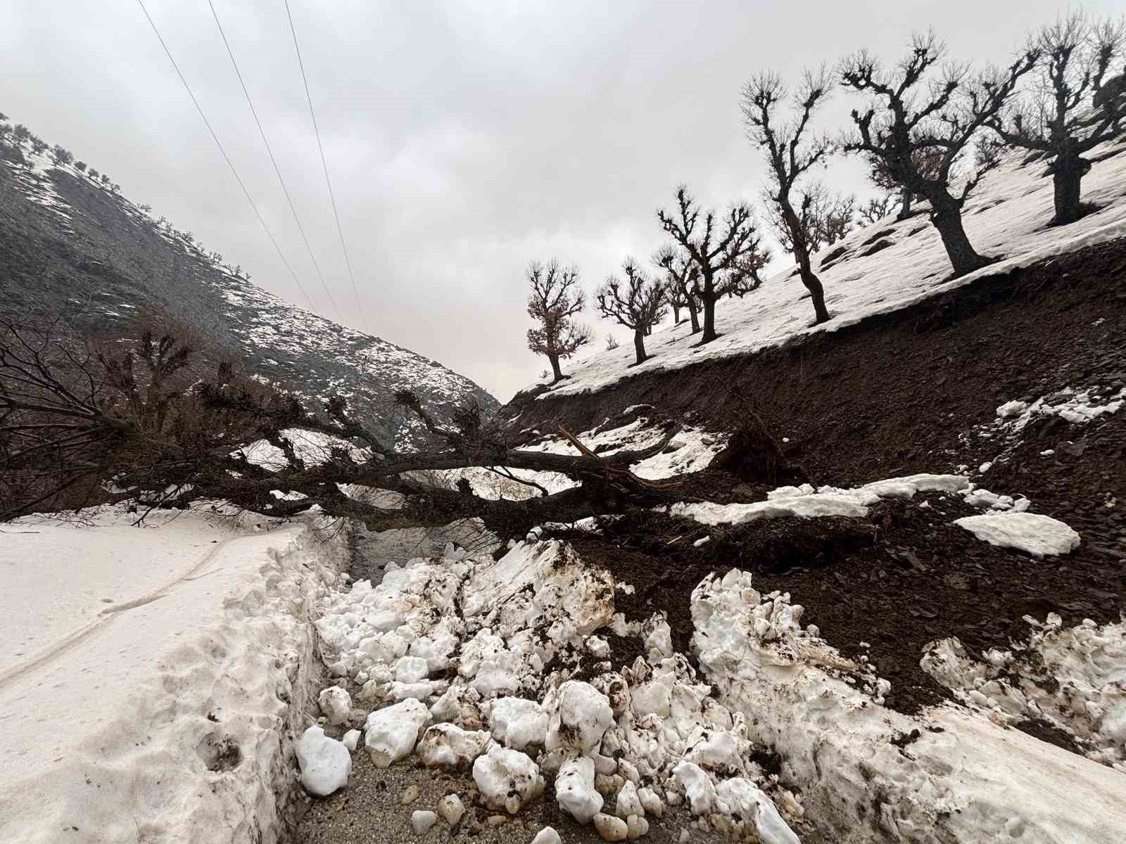 Batman’da heyelan paniği: Köy minibüsü yolda mahsur kaldı
