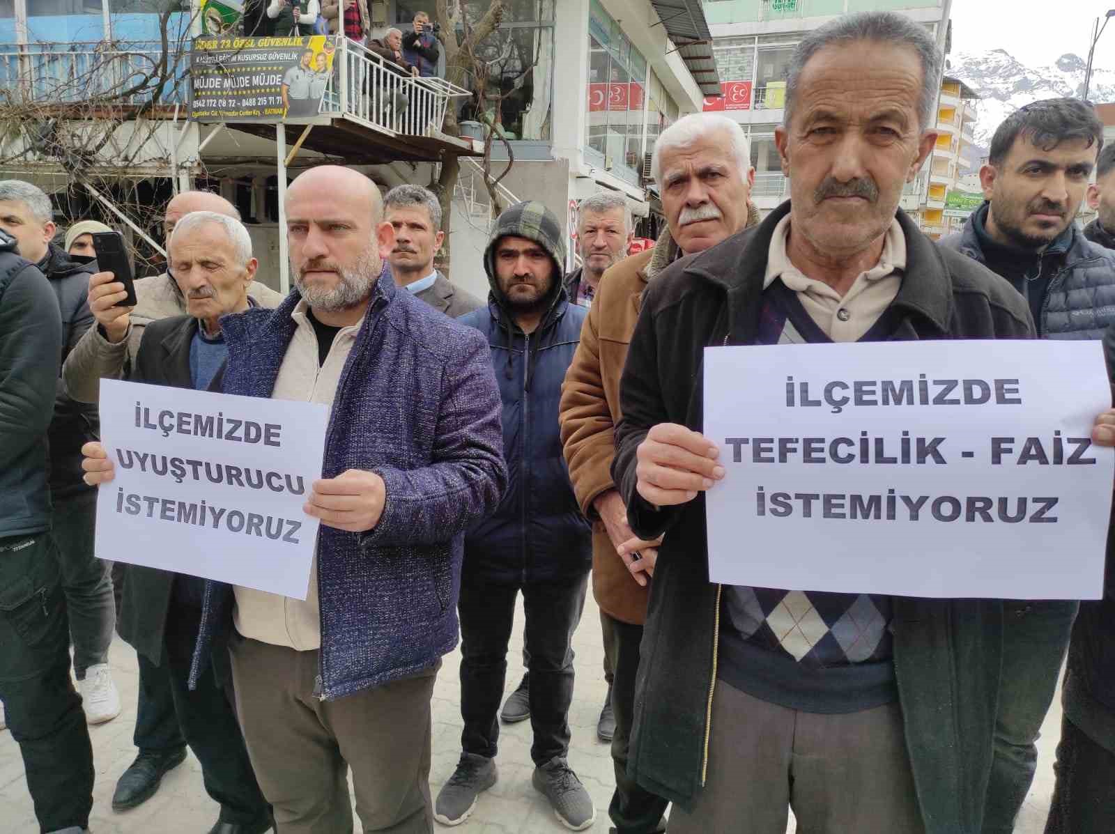 Batman’da uyuşturucu, tefecilik ve kumar protestosu

