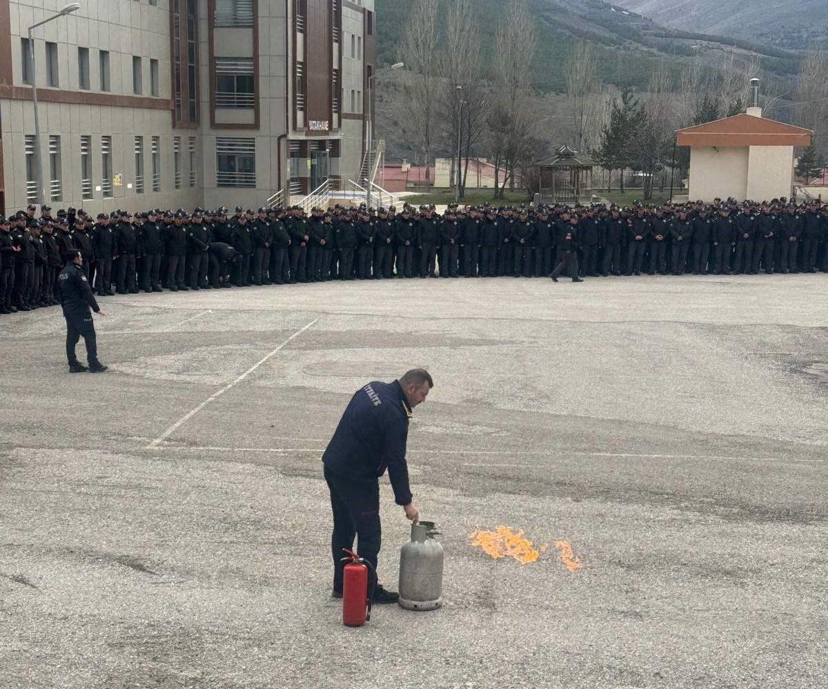 Bayburt POMEM’de yangın tatbikatı yapıldı
