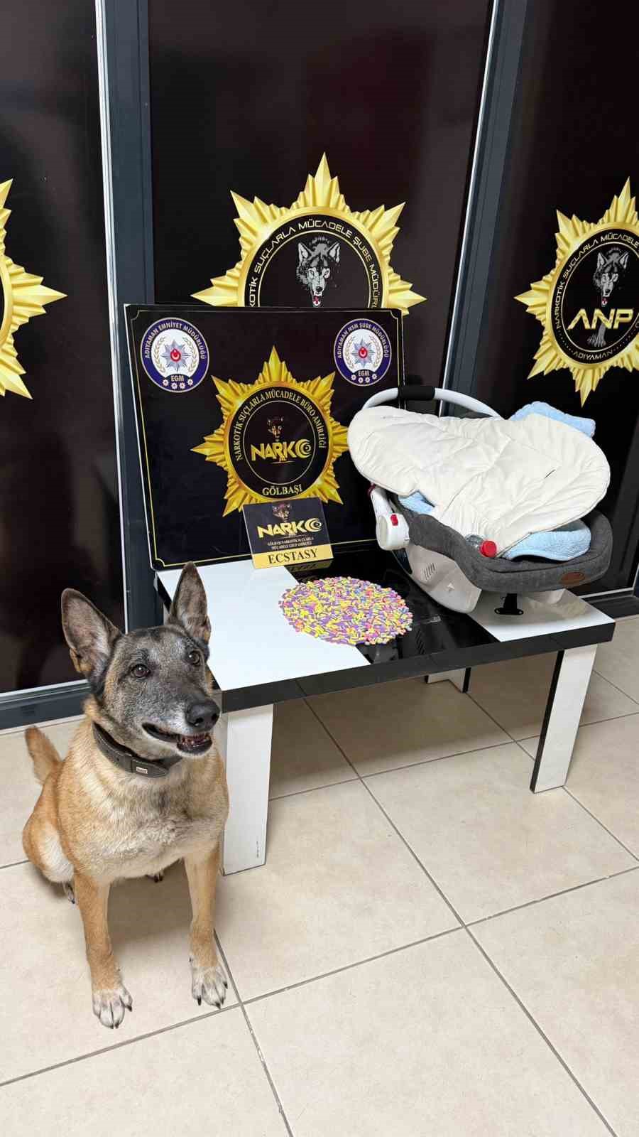 Bebek pusetinde 757 adet uyuşturucu hap ele geçirildi
