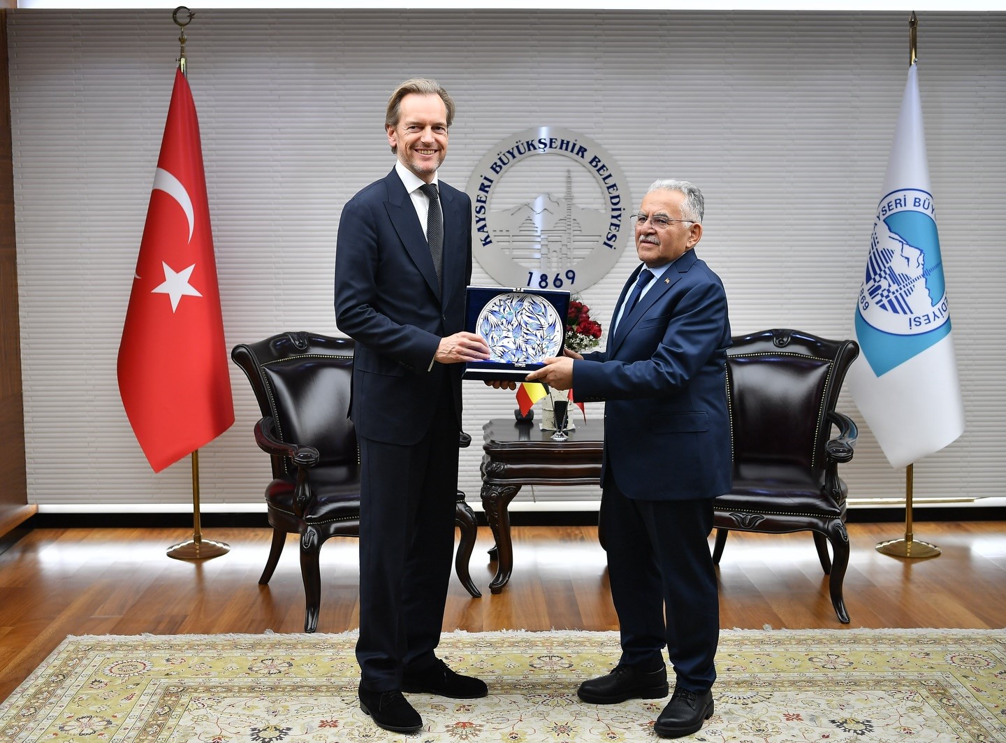 Belçika büyükelçini ağırlayan Büyükkılıç’tan AB vurgusu
