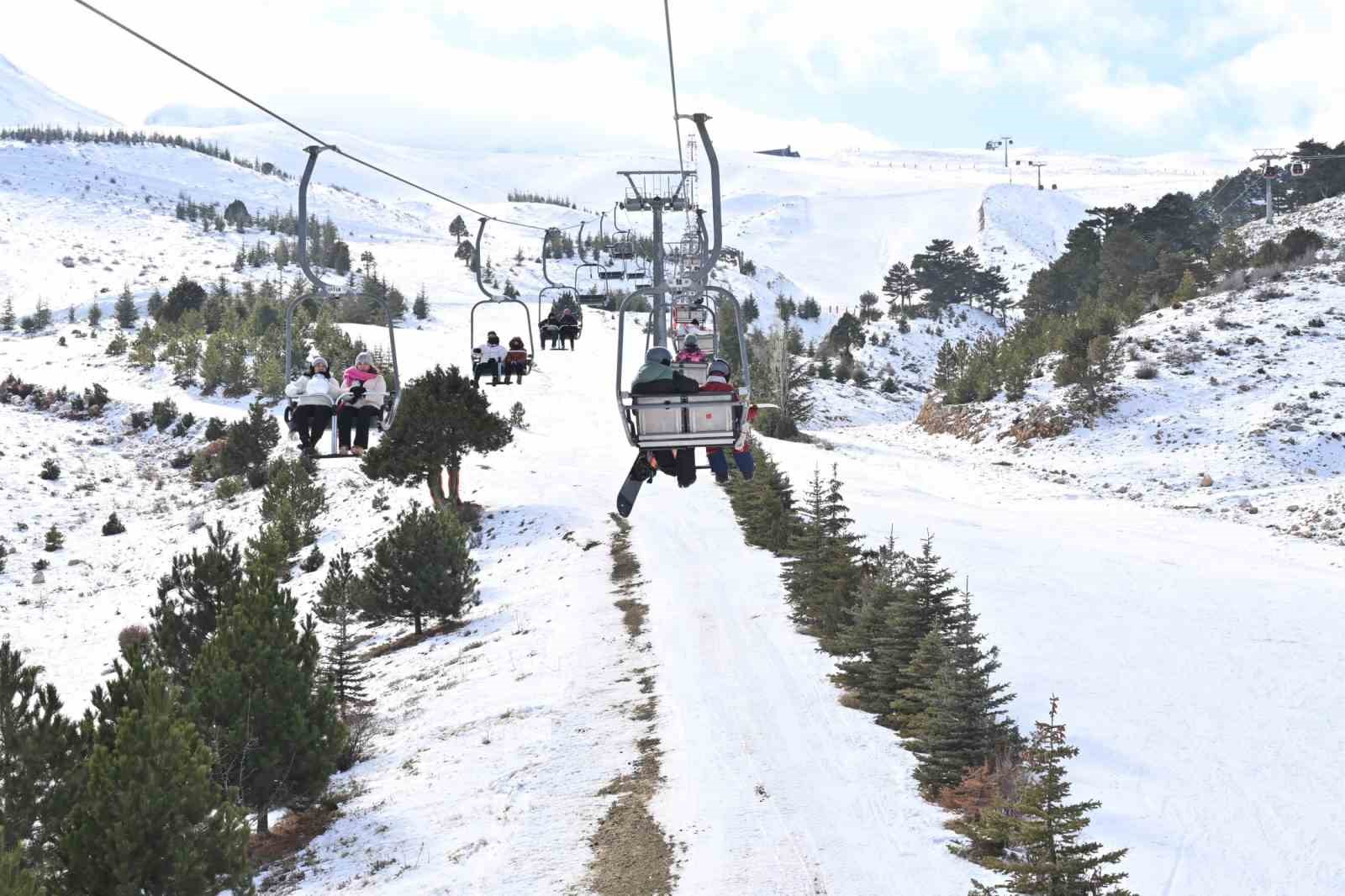 Belediyenin sömestir sürprizi çocukları Davraz’da karla buluşturdu
