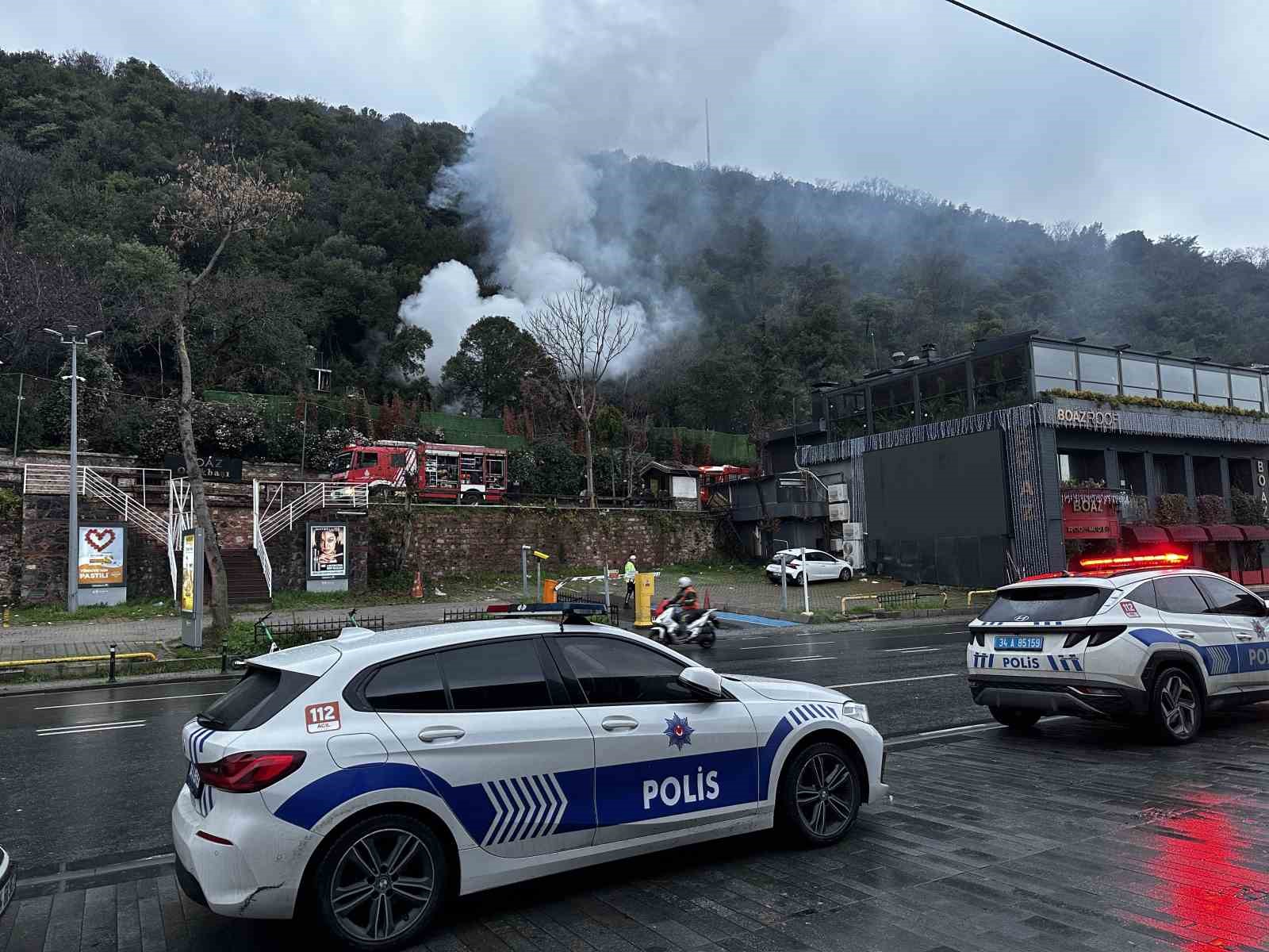 Beşiktaş’ta korkutan yangın: Müştemilat alev alev yandı
