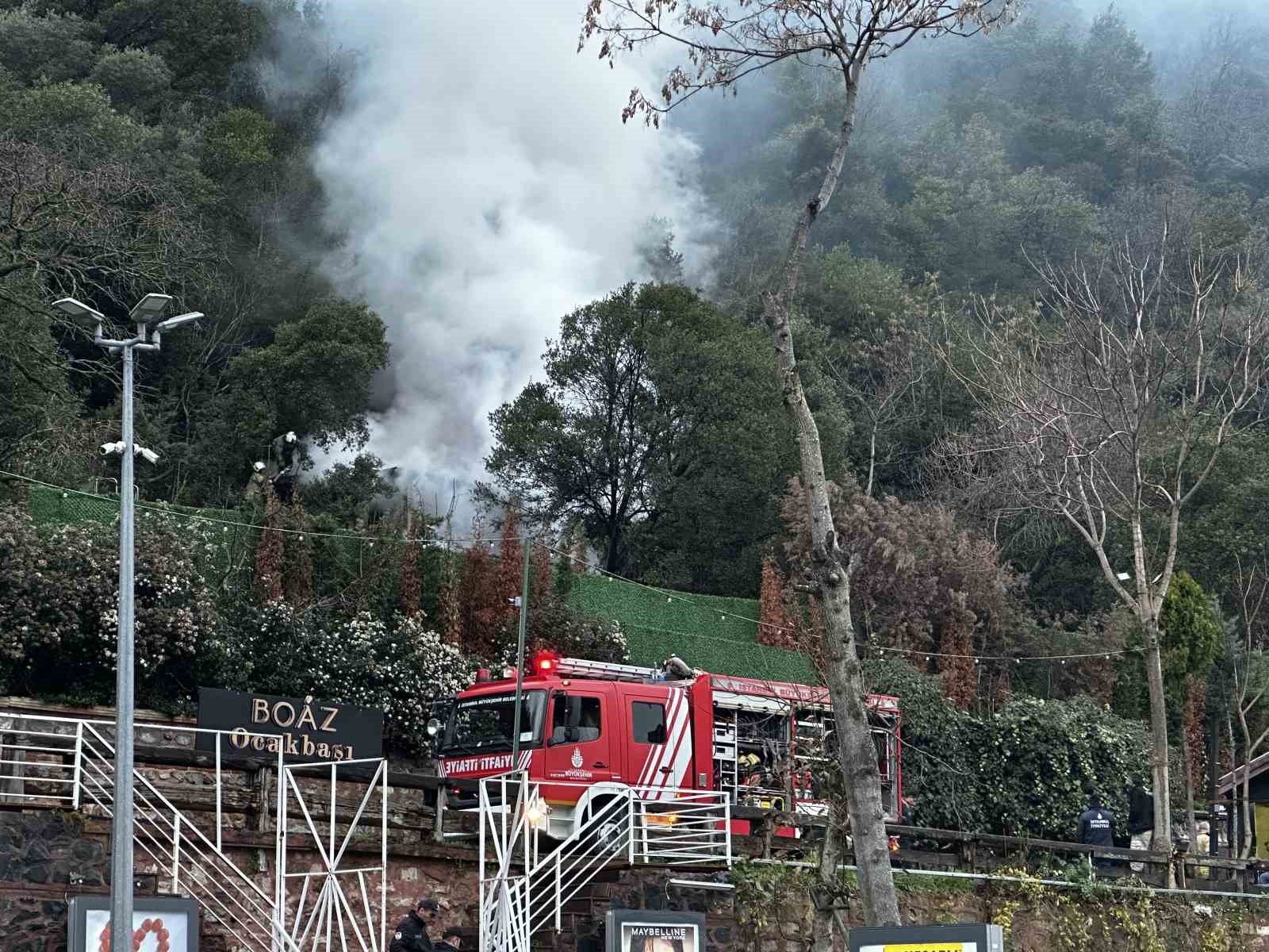 Beşiktaş’ta korkutan yangın: Müştemilat alev alev yandı
