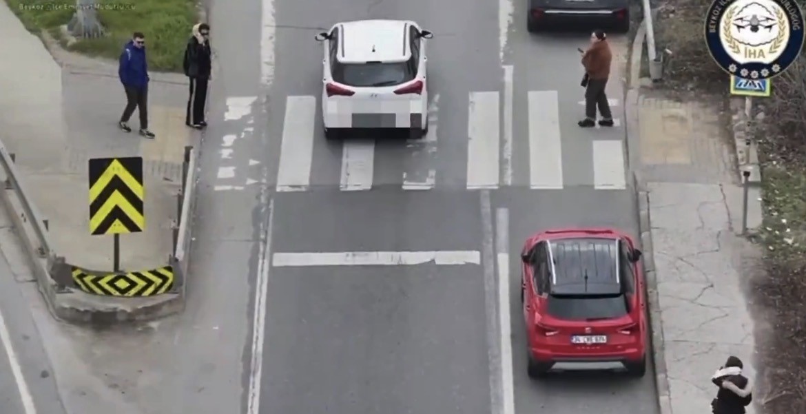 Beykoz’da dron destekli trafik denetimi: 58 araca 190 bin lira ceza
