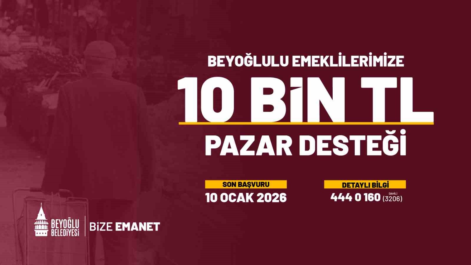 Beyoğlu’nda emeklilere verilen pazar desteği 2026’da da devam edecek

