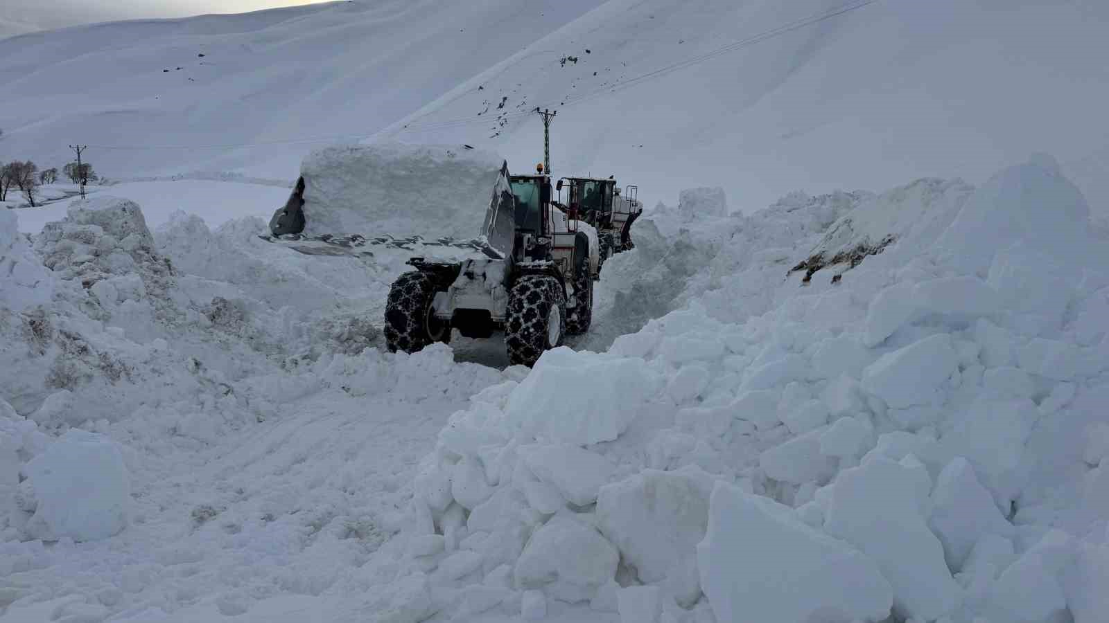 Beytüşşebap’ta kar kalınlığı yer yer 3 metreyi buldu
