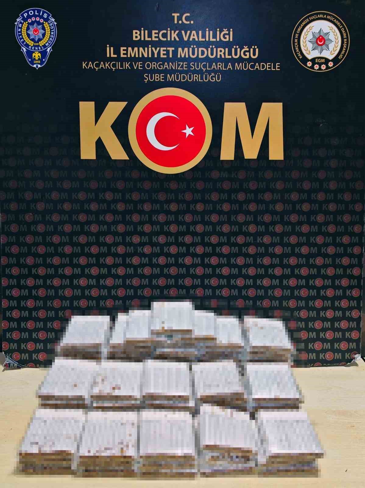 Bilecik’te kaçakçılık operasyonu; binlerce makaron ele geçirildi
