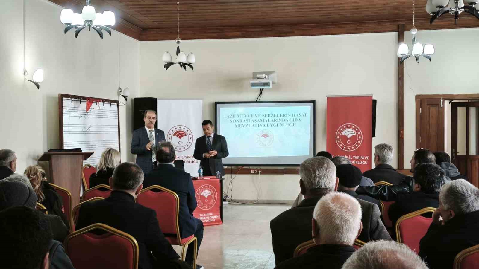 Bilecik’te üreticilere ‘Gıda Hijyeni’ ile ’B-Reçete’ bilgilendirmesi
