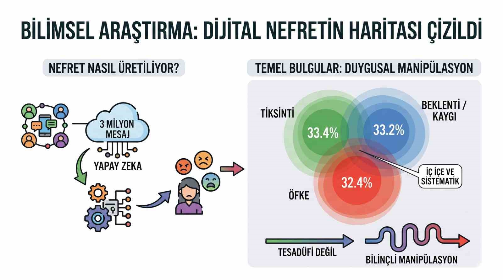 Bilimsel araştırma: 3 milyon mesajda "Nefretin Haritası" çizildi
