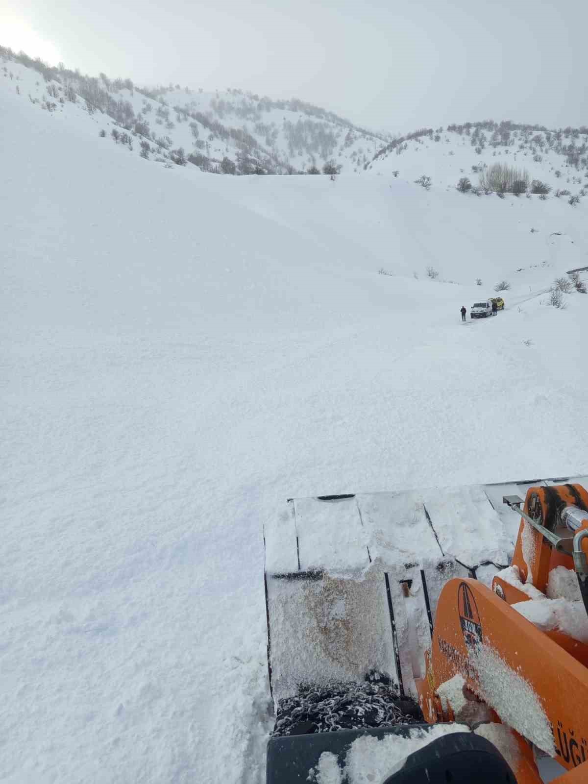 Bingöl’de yola düşen çığ ekipler tarafından temizlendi
